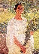 Martin, Henri Woman with Flowers painting
